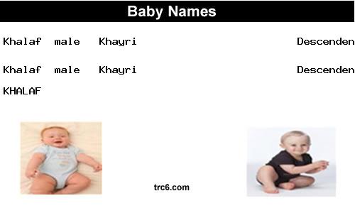 khalaf baby names